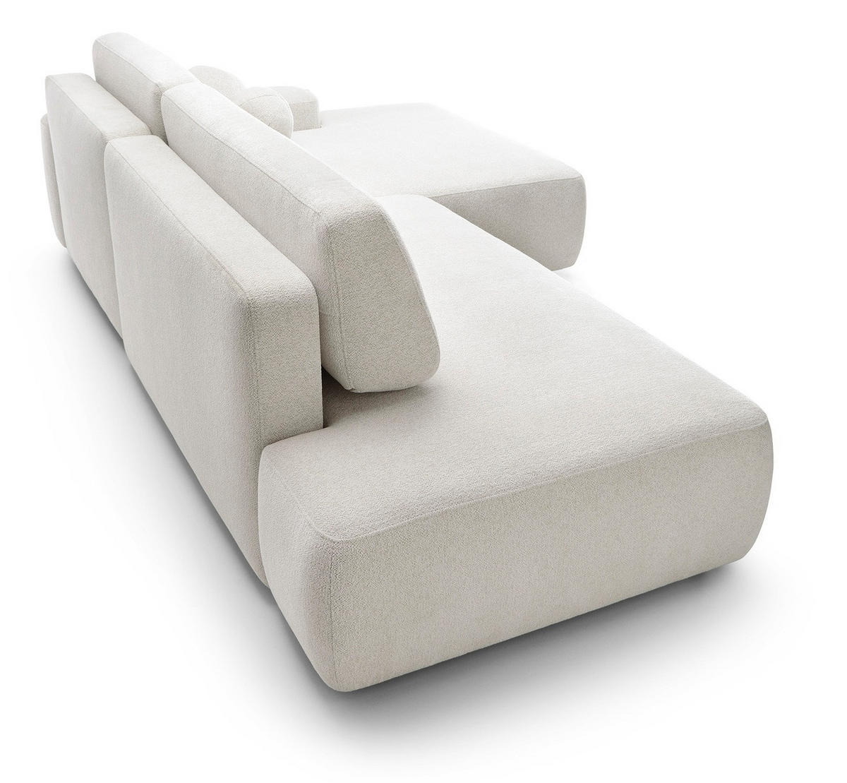 ECKSOFA 275 cm mit Schlaffunktion Orea O, Rechts, Creme - Creme, Holz (164/276cm) - Emporius