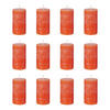 STUMPENKERZE (12er Set) Rustic - Orange, Paraffin (13cm) - Butlers