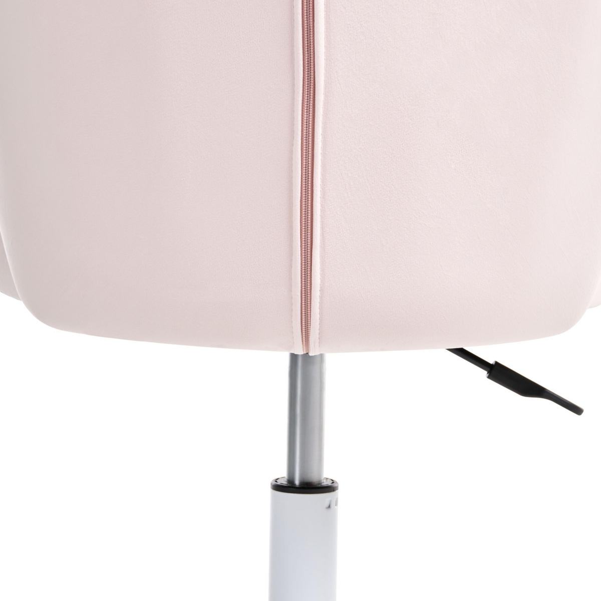 SCHREIBTISCHSTUHL Pastellrosa Cheerful - Pink/Weiß, Textil (49/70/49cm) - Beliani