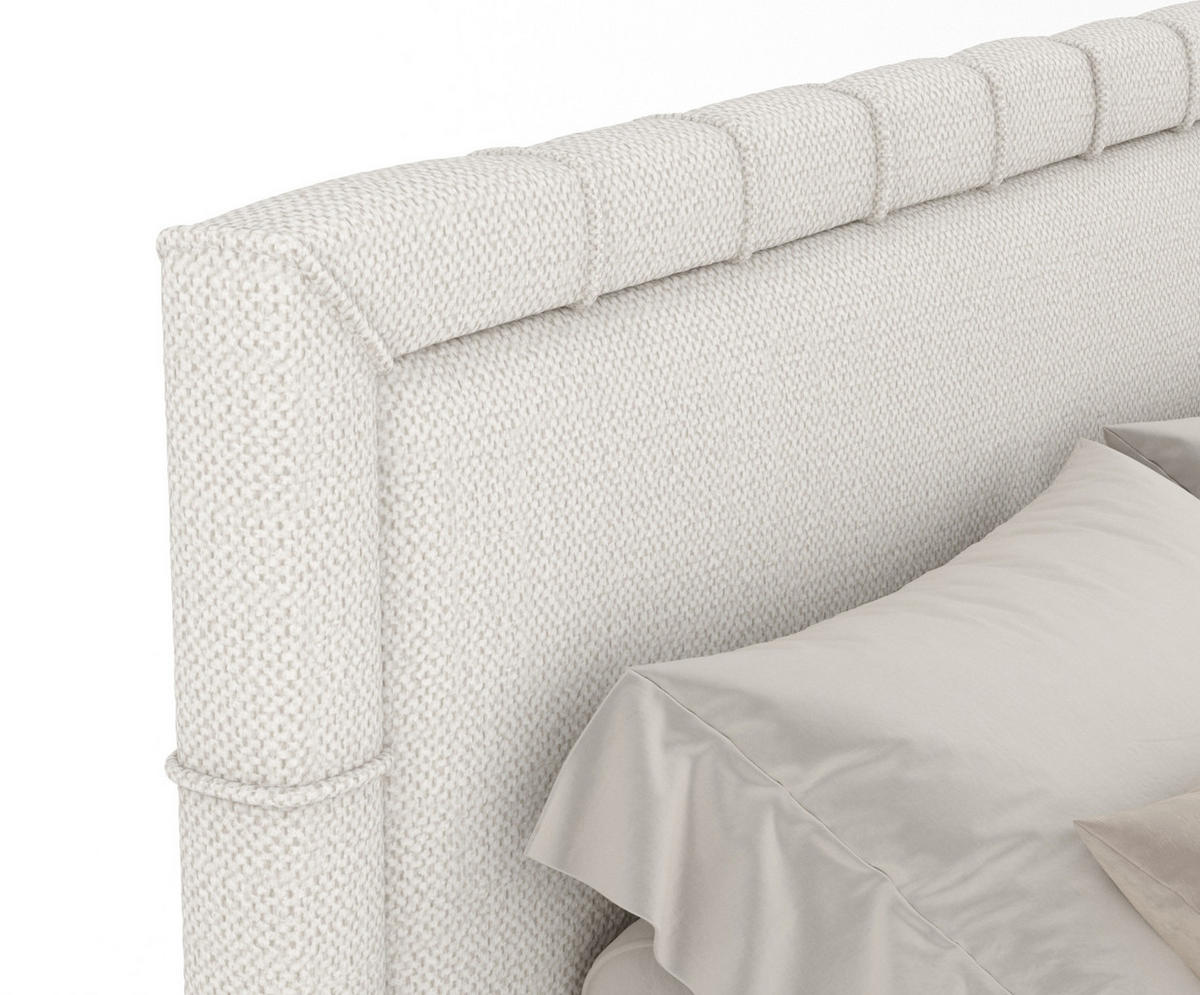 BOXSPRINGBETT Rosabel Beige 200/200 cm mit Matratze und Topper - Beige/Schwarz, Holz/Holzwerkstoff (200/200cm) - Maison de Reve