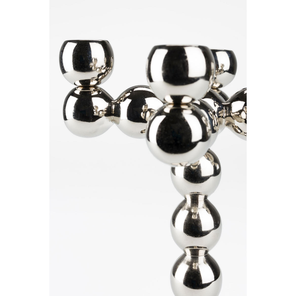 KERZENSTÄNDER Bubbles Four Silber - Silberfarben, Metall (20/25.5/20cm) - Zuiver