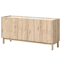 SIDEBOARD - Marmor Weiß Dekor / Eiche Hickory Dekor - Weiß, Holzwerkstoff (148/71/42cm) - home24