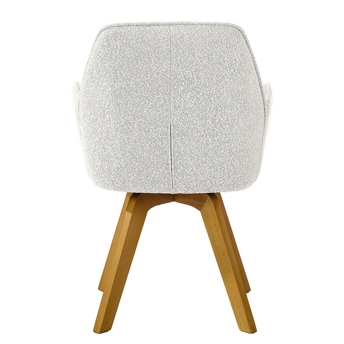 DREHBARER ARMLEHNENSTUHL - Buchefarben/Weiß, Holz/Textil (62/89/62cm) - home24