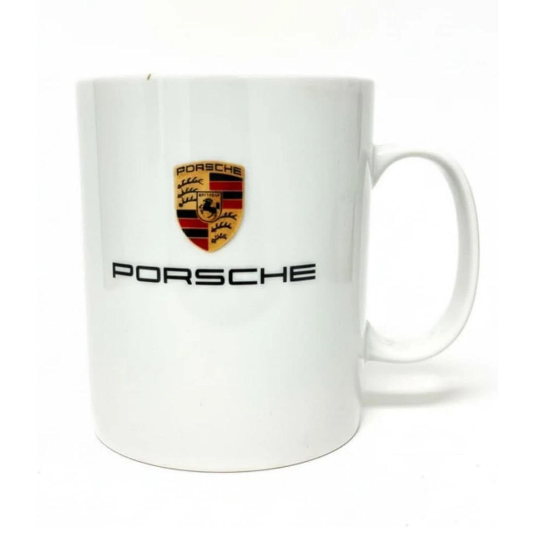 KAFFEEBECHER 0,4L, Porzellan, Tasse, Kaffeetasse, Sammlertasse, Premium Becher, Jumbo Tasse, Spülmaschinengeeignet, Geschenk Idee, Weiß - Weiß, Keramik (0.4L) - Porsche