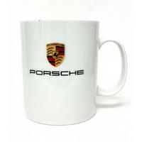 KAFFEEBECHER 0,4L, Porzellan, Tasse, Kaffeetasse, Sammlertasse, Premium Becher, Jumbo Tasse, Spülmaschinengeeignet, Geschenk Idee, Weiß - Weiß, Keramik (0.4L) - Porsche
