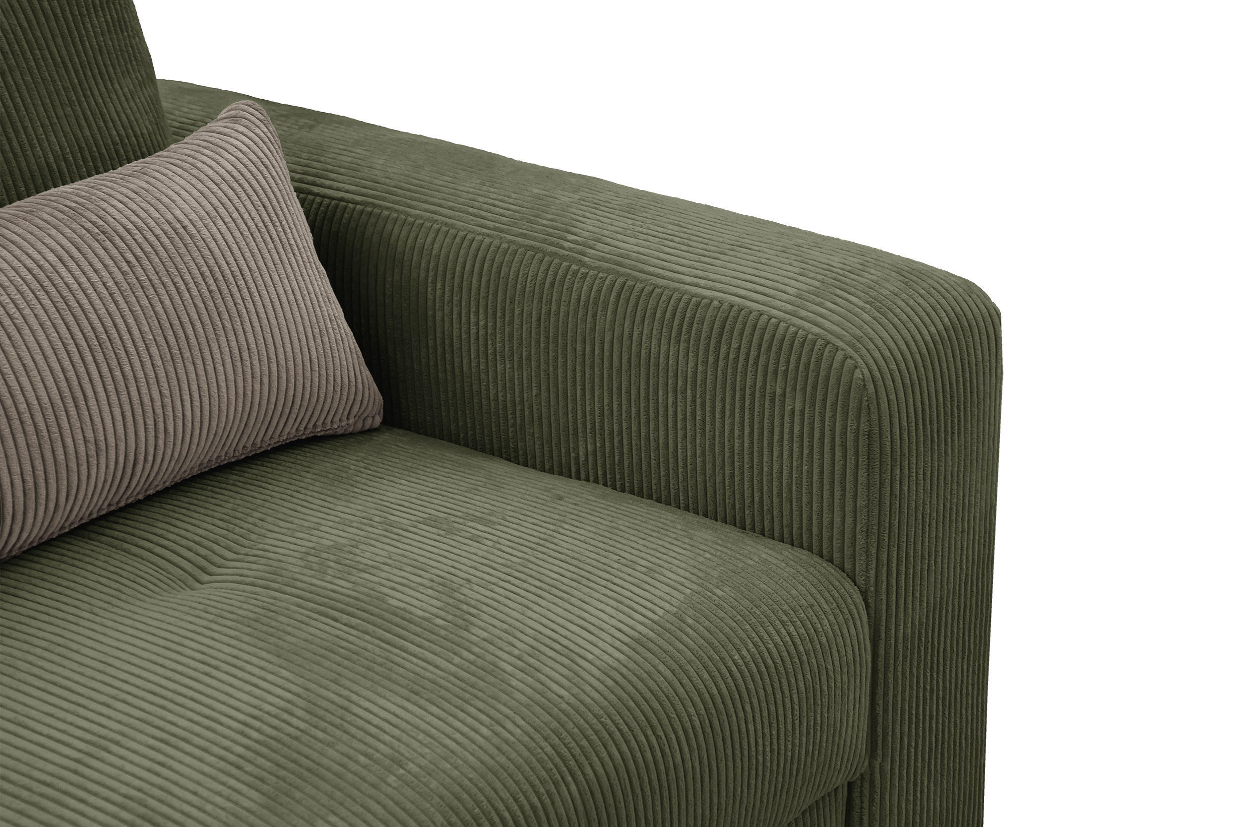 Thumbnail - Courtois Laville Sofa, Olivgrün, Textil, 3-Sitzer, 208x91x108 cm, Wohnzimmer, Sofas & Couches, Sofas