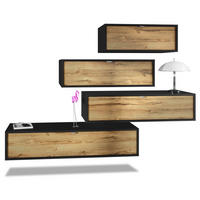 WOHNWAND Lana Fronten in Eiche Natur - Eichefarben, Holzwerkstoff (210/170/37cm) - Vladon