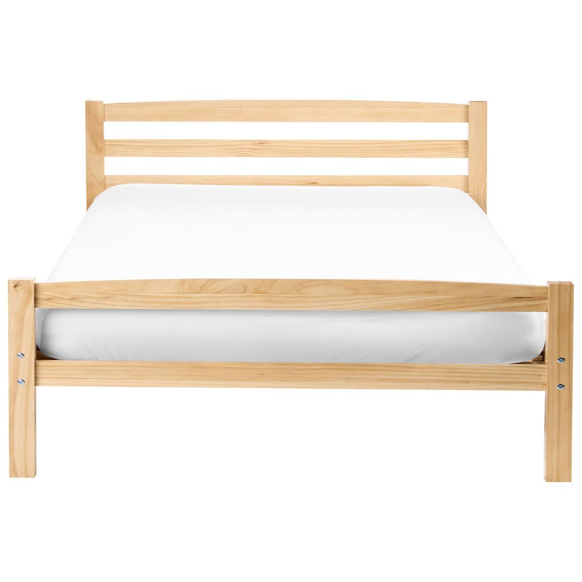 POSTEL s roštem 120/200 cm Borovicové dřevo Světle hnědá Echallon - hnědá/světle hnědá, dřevo (120/200cm) - Beliani