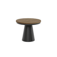ESSTISCH CALMA Bis - Wildeiche/Schwarz, Holzwerkstoff/Metall (100/100/76cm) - Meblini