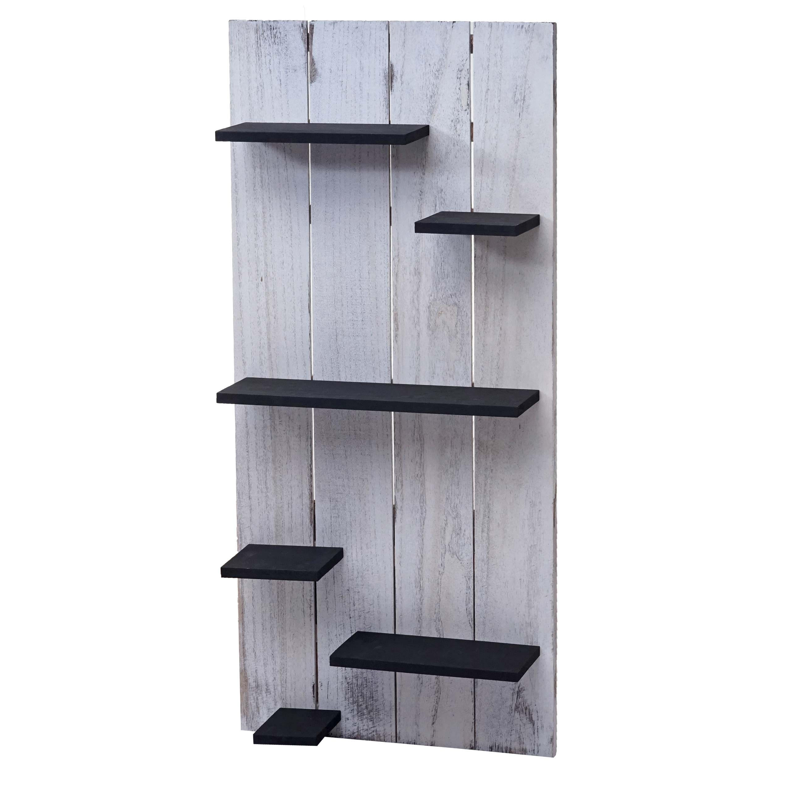 WANDREGAL Reinweiß, Schwarz - Schwarz/Weiß, Holz (50/110/14cm) - MCW