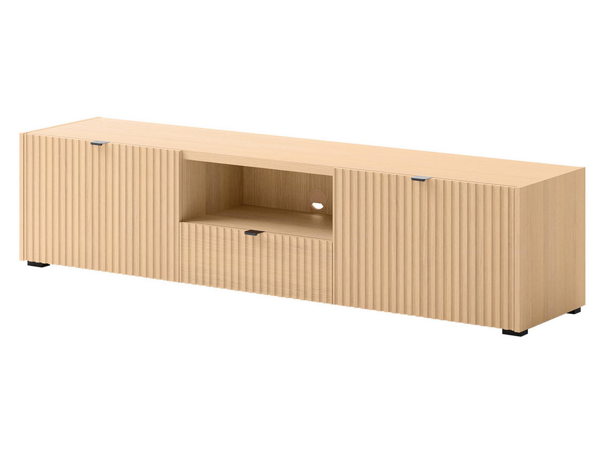 TV-ELEMENT Cyliza 2K1SZ - Eichefarben/Graphitfarben, Holzwerkstoff/Kunststoff (179/43/40cm) - MIRJAN24
