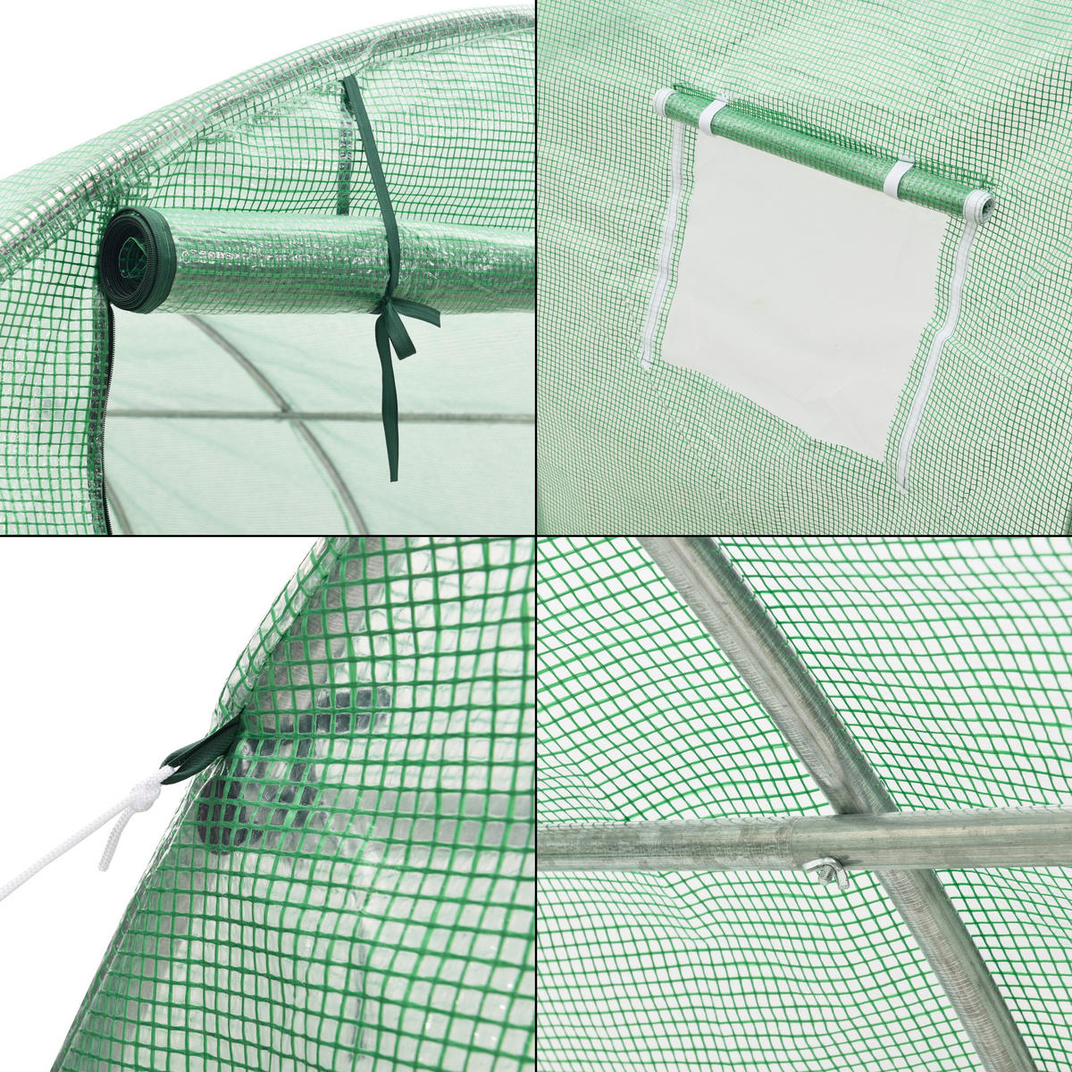 GEWÄCHSHAUS Dornbirn - Grün, Kunststoff (300/200/300cm) - [en.casa]