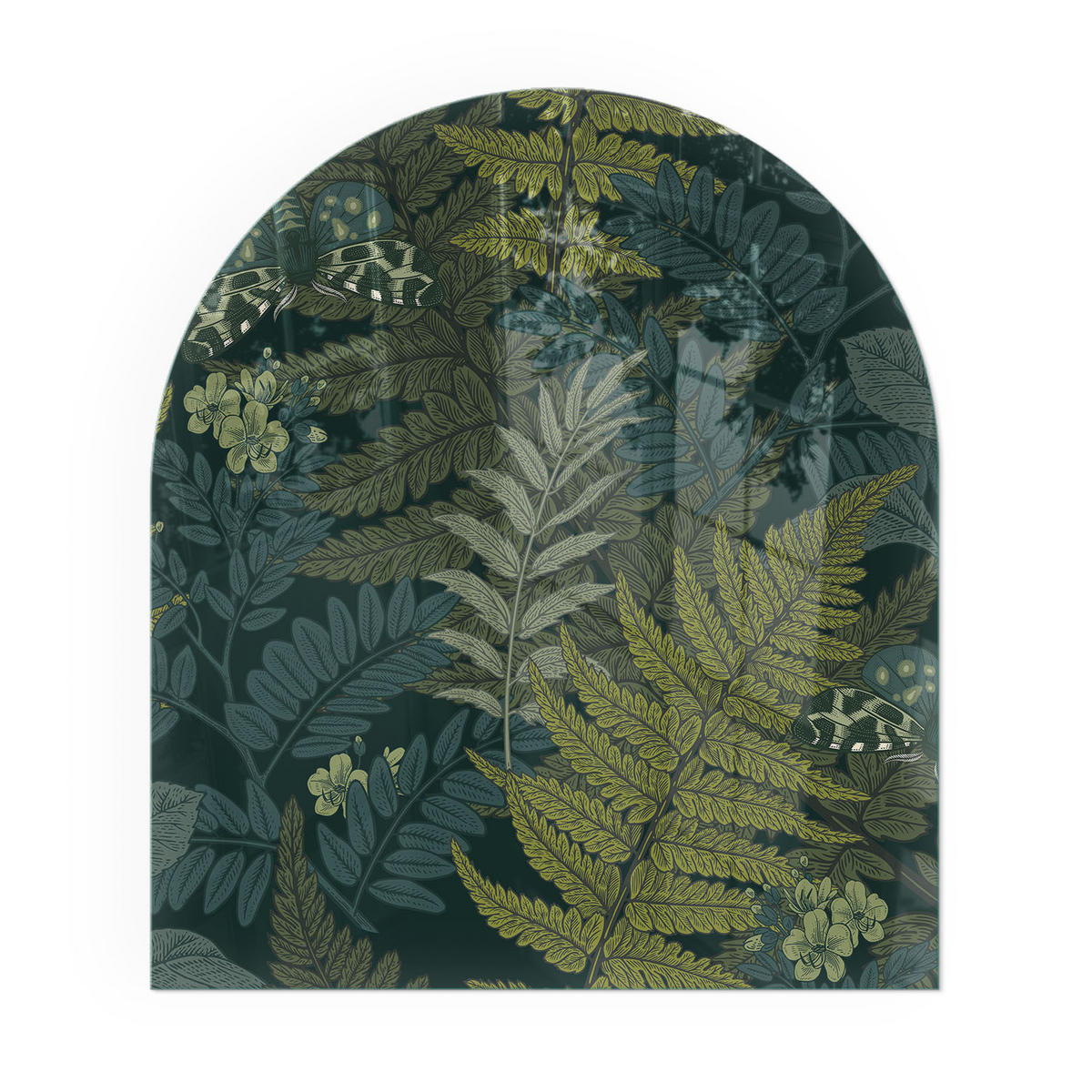 GLASPLATTE für Kamin 80x70 cm - Grün, Glas (80/70/0.4cm) - TULUP