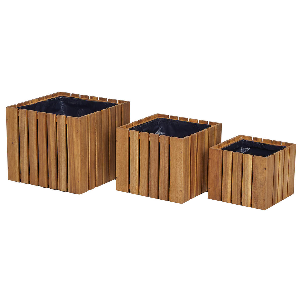 PFLANZTOPF-SET (3-teilig) New Gardening - Braun, Holz (35/30/35cm) - Butlers