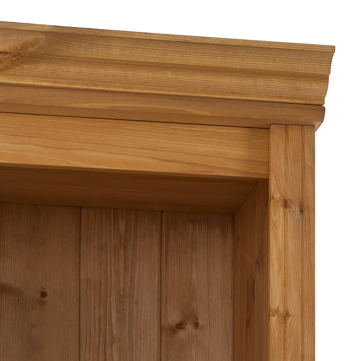 REGAL mit Türen - Kiefer massiv - Kieferfarben, Holz (74/223/37cm) - home24