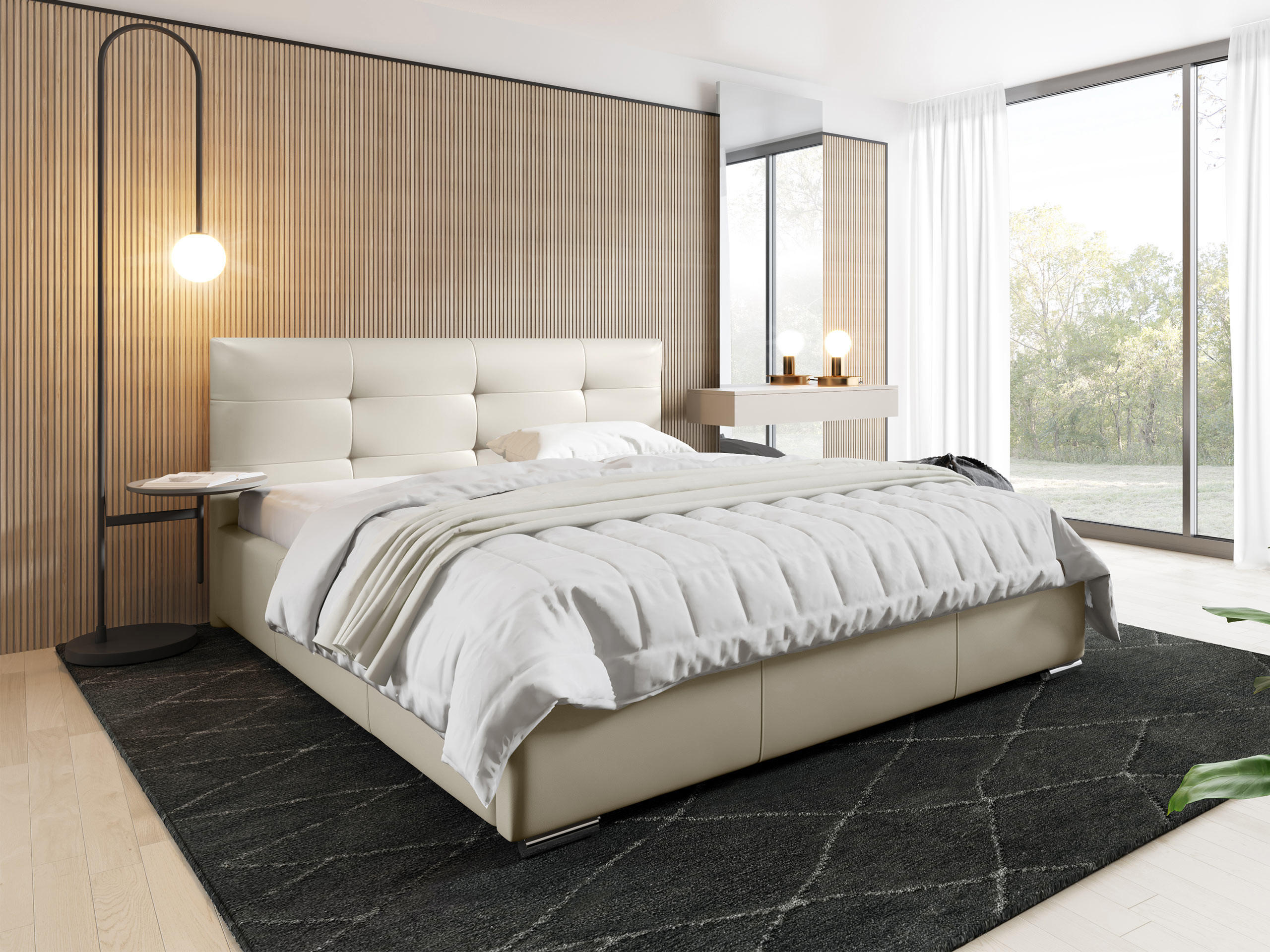 POLSTERBETT Lazio - Beige, Holz (140/200cm) - MIRJAN24