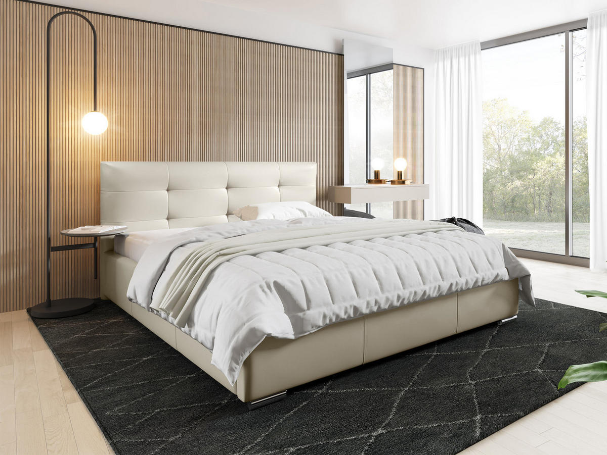 POLSTERBETT Lazio - Beige, Holz (180/200cm) - MIRJAN24