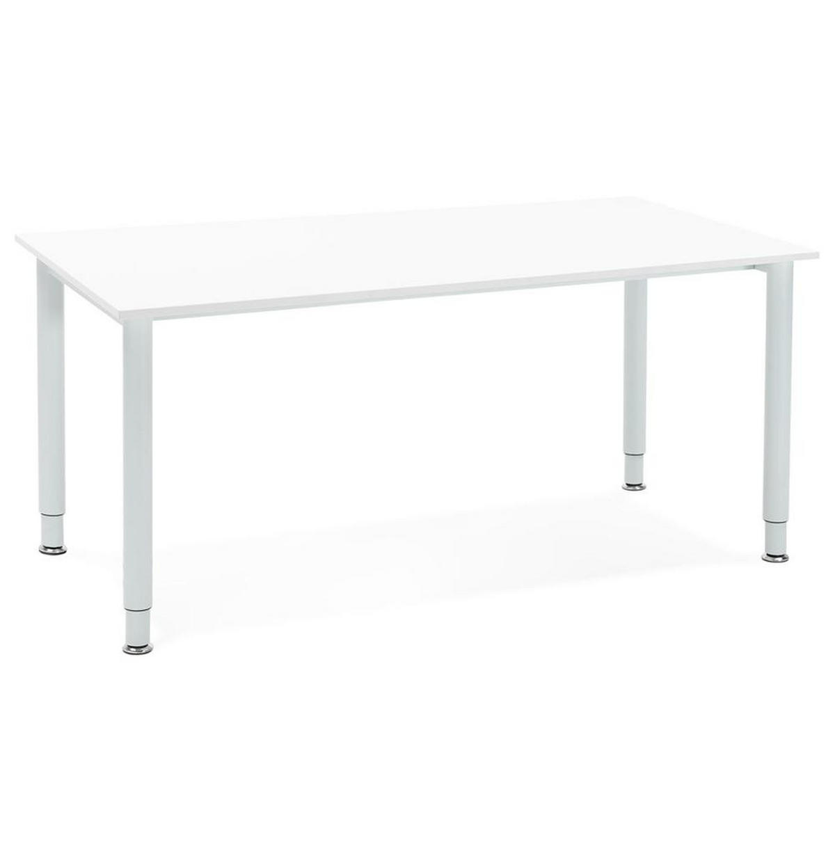 SCHREIBTISCH Modern Ergonomisch Mit Metallgestell LUMIRA, Weiß 160x80x75 cm - Weiß, Holz/Metall (80/160/75cm) - KADIMA DESIGN