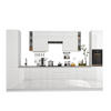 KÜCHENZEILE 500 cm – Aspen KA2-M500 - in Weiß/Hochglanz - Weiß Hochglanz, Holz (500/212/58cm)