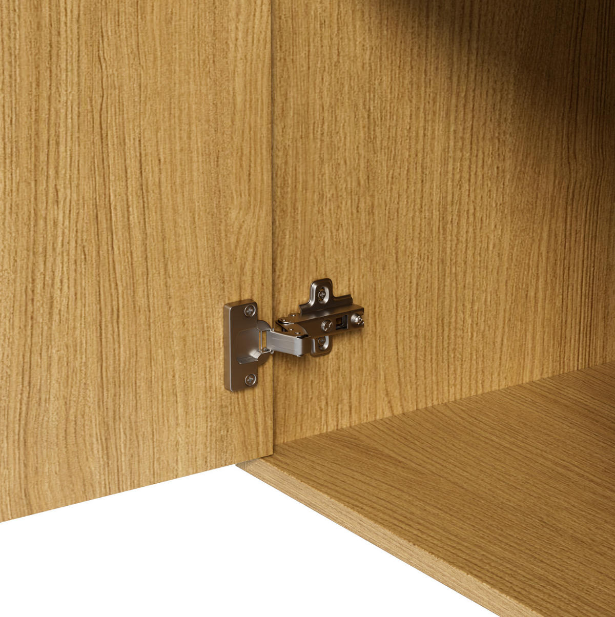 GARDEROBE 105/38/180 cm holzfarben aus Spanplatte mit Spiegel und Stauraum - Naturfarben, Holzwerkstoff (105/180/38cm) - OKWISH