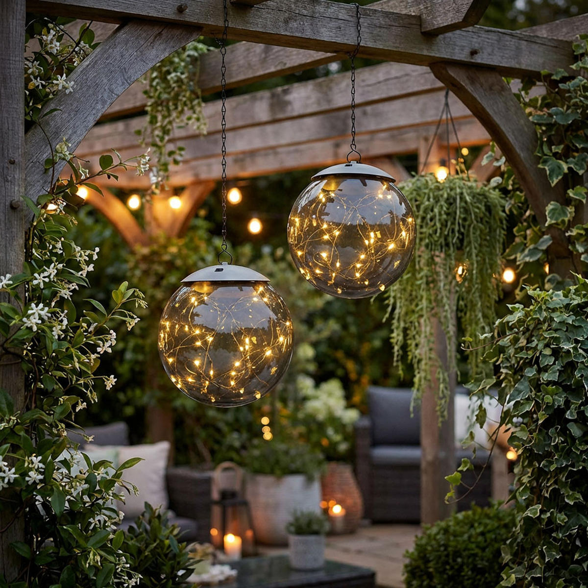 LED AUSSENLEUCHTE Solar Grau Rauchoptik - Grau, Kunststoff (15/15/50cm) - Globo Lighting