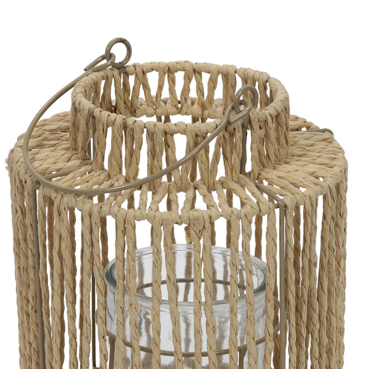 LATERNE mit Henkel 19/19/25 cm - Braun, Papier (19/25/19cm) - Home Styling Collection