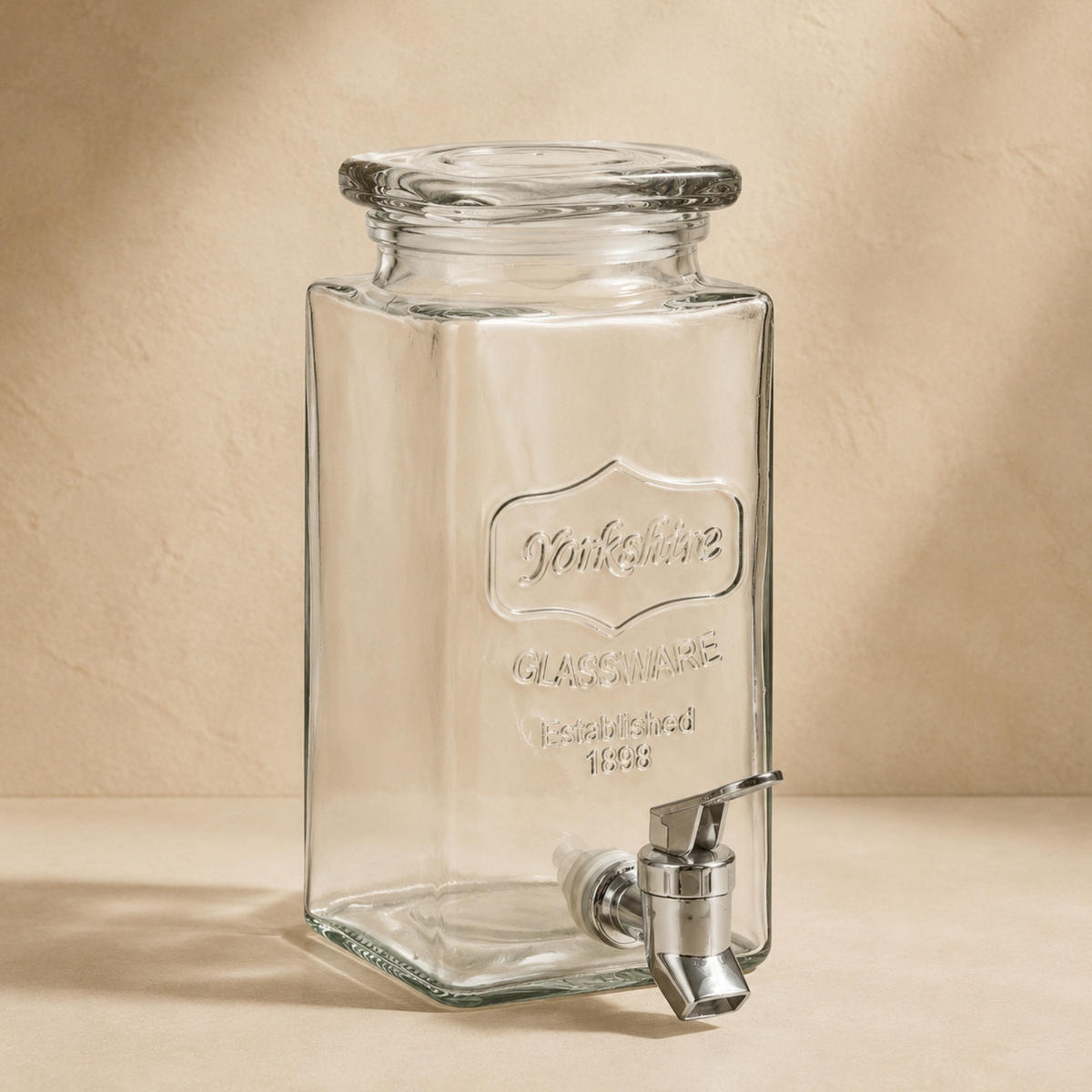 GLASBEHÄLTER für Getränke Modern Transparent 1,5 l 32,5/14/36 cm - Transparent, Glas (4.5L) - Secret de Gourmet