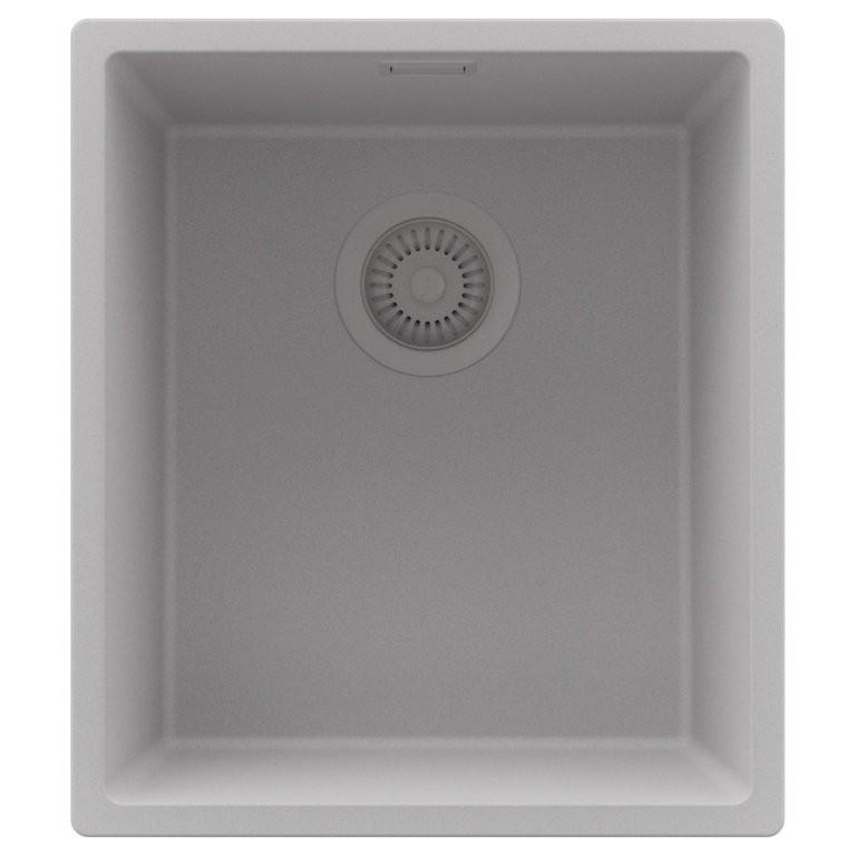 SPÜLBECKEN London Slim, 2-er set Grau 41/47 cm 1 Becken + Ablauf-Set ab 45er Unterschrank - Grau, Kunststoff (41/20/47cm) - Primagran