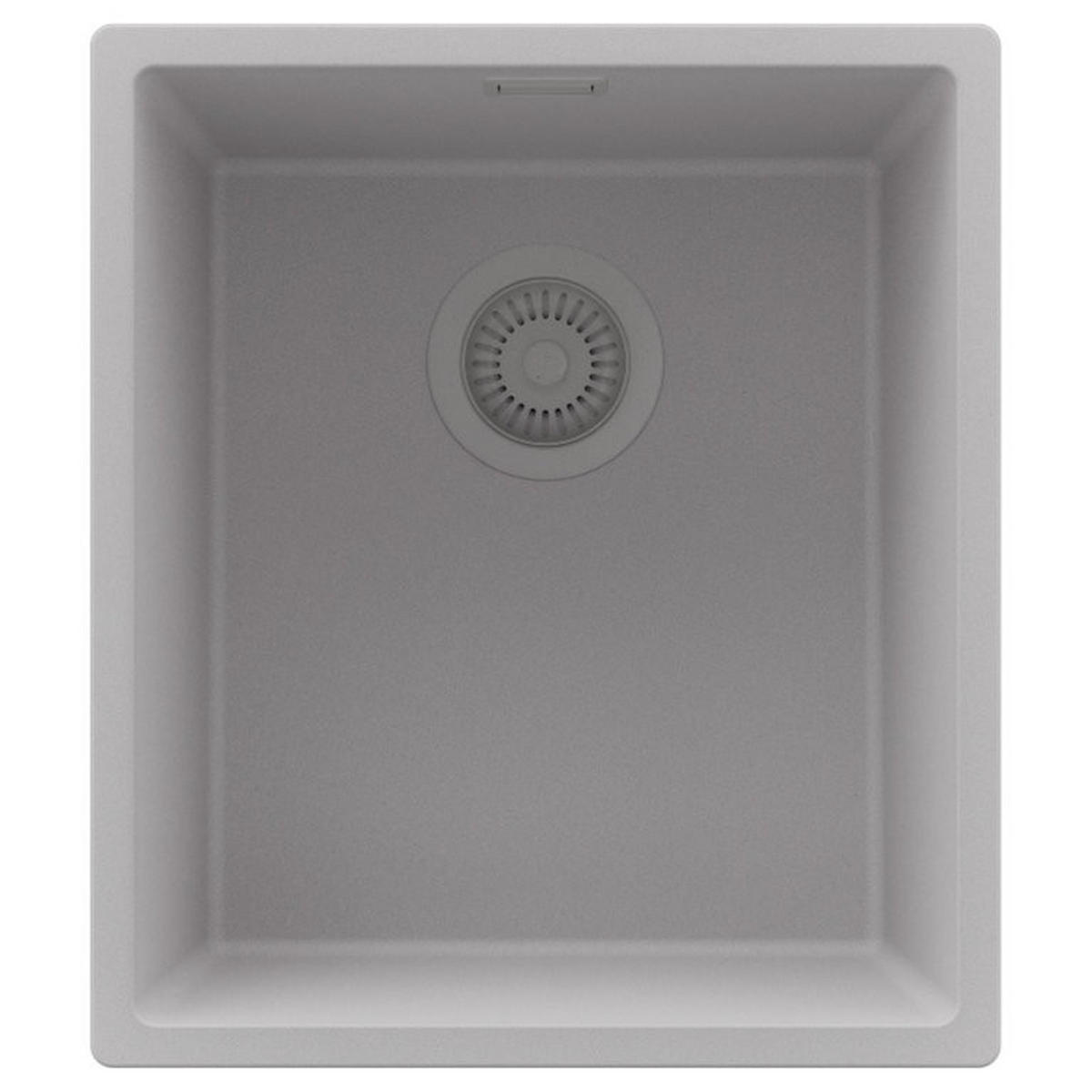 SPÜLBECKEN London Slim, 2-er set Grau 41/47 cm 1 Becken + Ablauf-Set ab 45er Unterschrank - Grau, Kunststoff (41/20/47cm) - Primagran