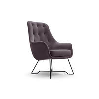 SESSEL SEDUTA, Modern Polstersessel Loungesessel, Velours-Stoff Grau - Grau, Holz/Metall (72.5/101.5/83cm) - MASSENO