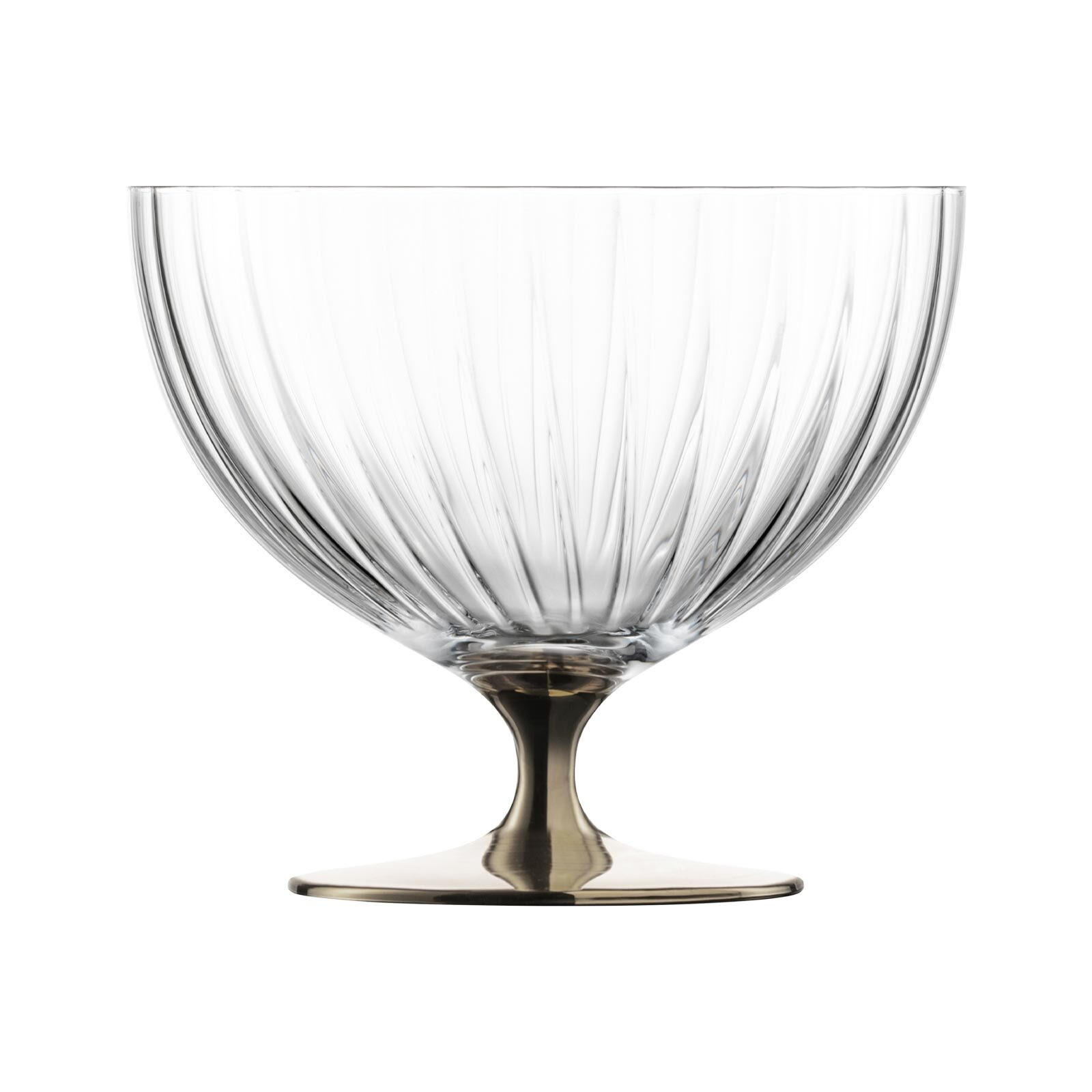SCHALE AUF FUSS platin ø 22 cm - Platinfarben, Glas (22cm) - Eisch