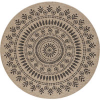 OUTDOORTEPPICH Rund Jute-Optik Ø 160 cm Beige - Beige, Kunststoff/Textil (160/160cm) - LIVABLISS