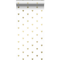 TAPETE Herzchen 53 cm x 10.05 m - Weiß, Papier (53/0.1cm) - Origin Wallcoverings