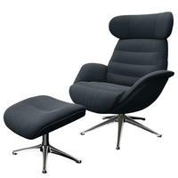 RELAXSESSEL - Grau, Textil/Metall (90/107/90cm) - home24