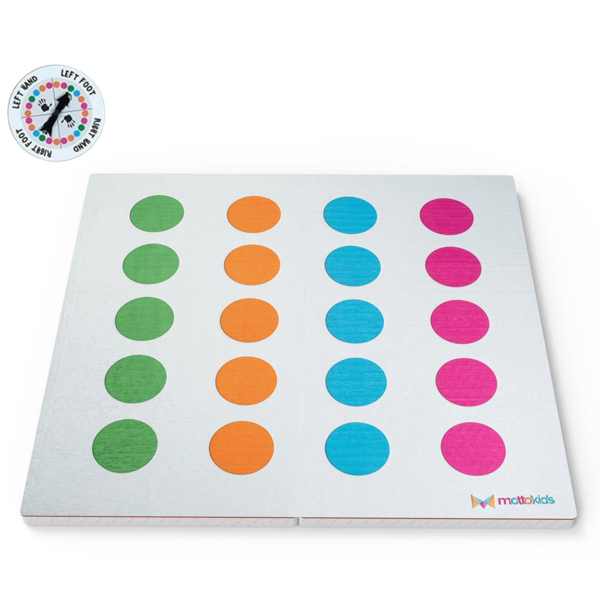 SPIELTEPPICH & Kindermatratze 2in1 Spiel und Schlafmatte Twister - Weiß, Textil (130/140cm) - Gowoll