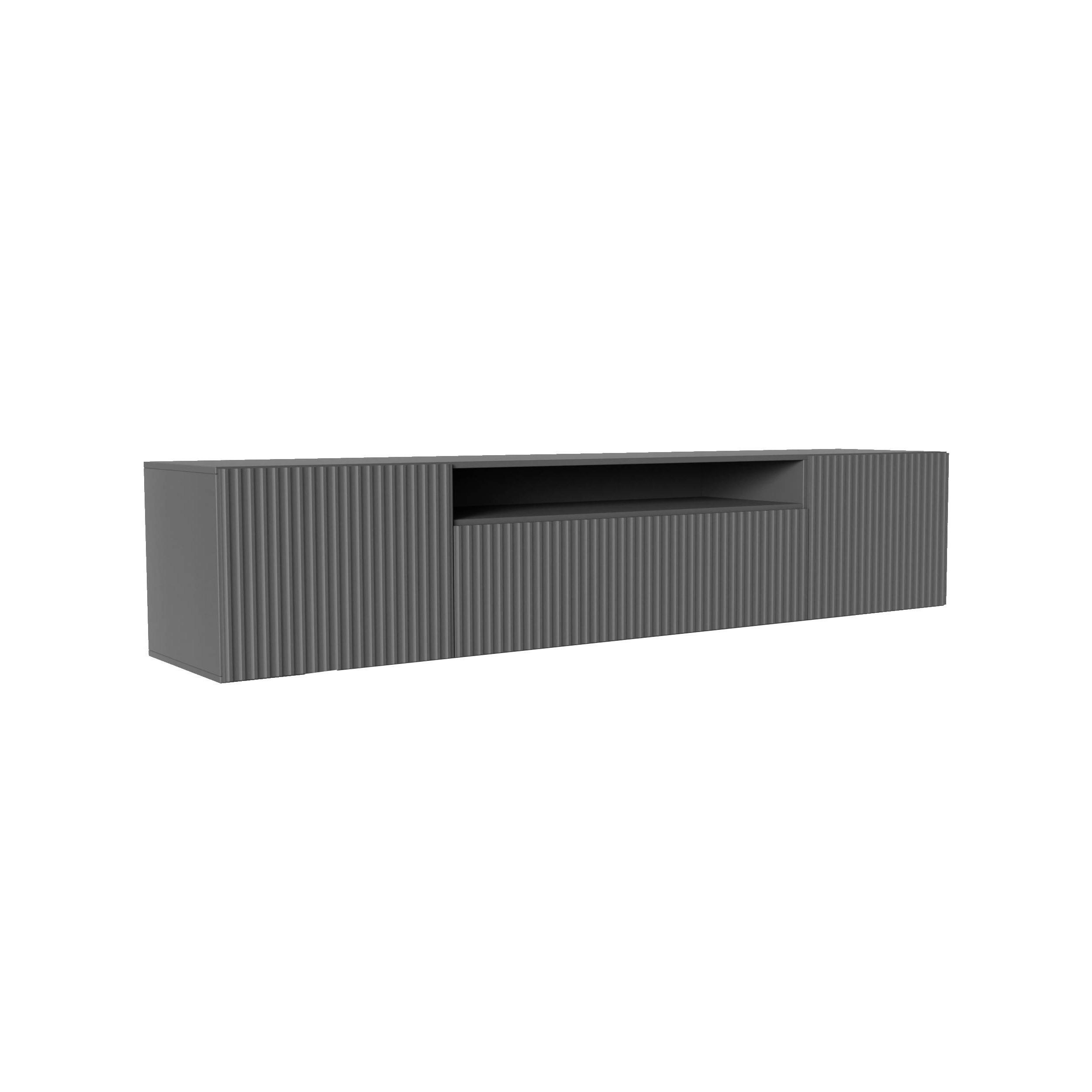 TV-SCHRANK NOE - Graphitfarben, Holzwerkstoff (200/40/41cm) - Meblini