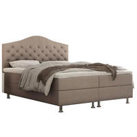 BOXBETT Glamour Bonellfederkern inkl. 7-Zonen Topper T-30 - BOXBETT mit Bettkasten - Creme, Holz/Holzwerkstoff (90/200cm) - Best For Home
