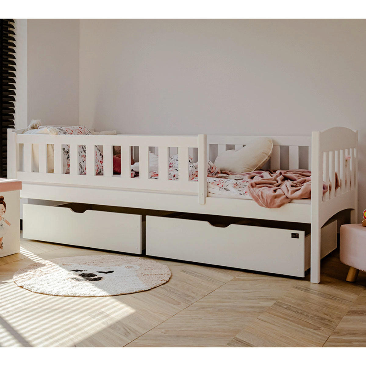 BETT 90/200 Samuel Weiß - Weiß, Holzwerkstoff (90/200cm) - Petits-meubles
