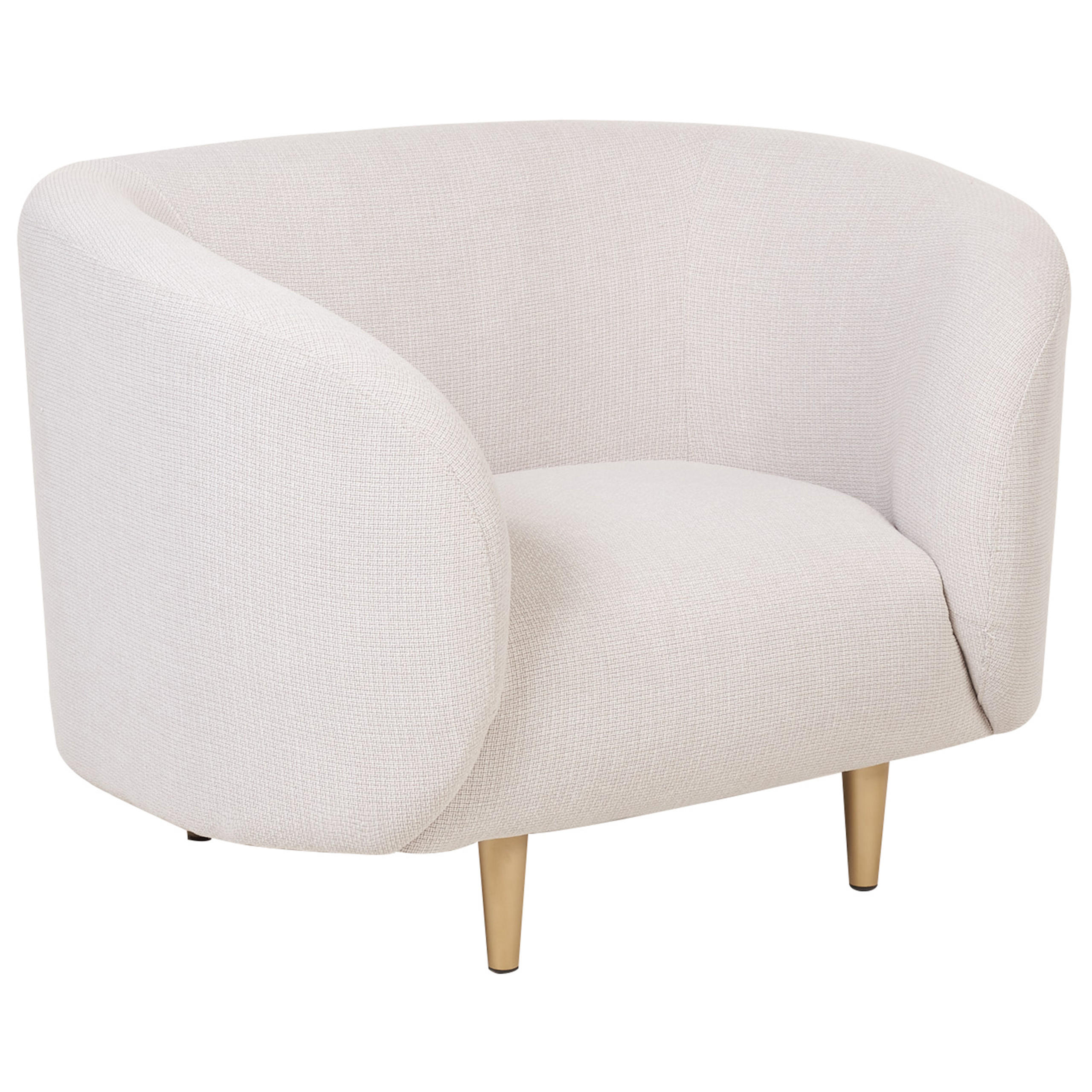 SESSEL Polsterbezug beige/gold Loen - Beige/Goldfarben, Textil (105/79/70cm) - Beliani