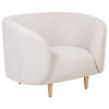SESSEL Polsterbezug beige/gold Loen - Beige/Goldfarben, Textil (105/79/70cm) - Beliani