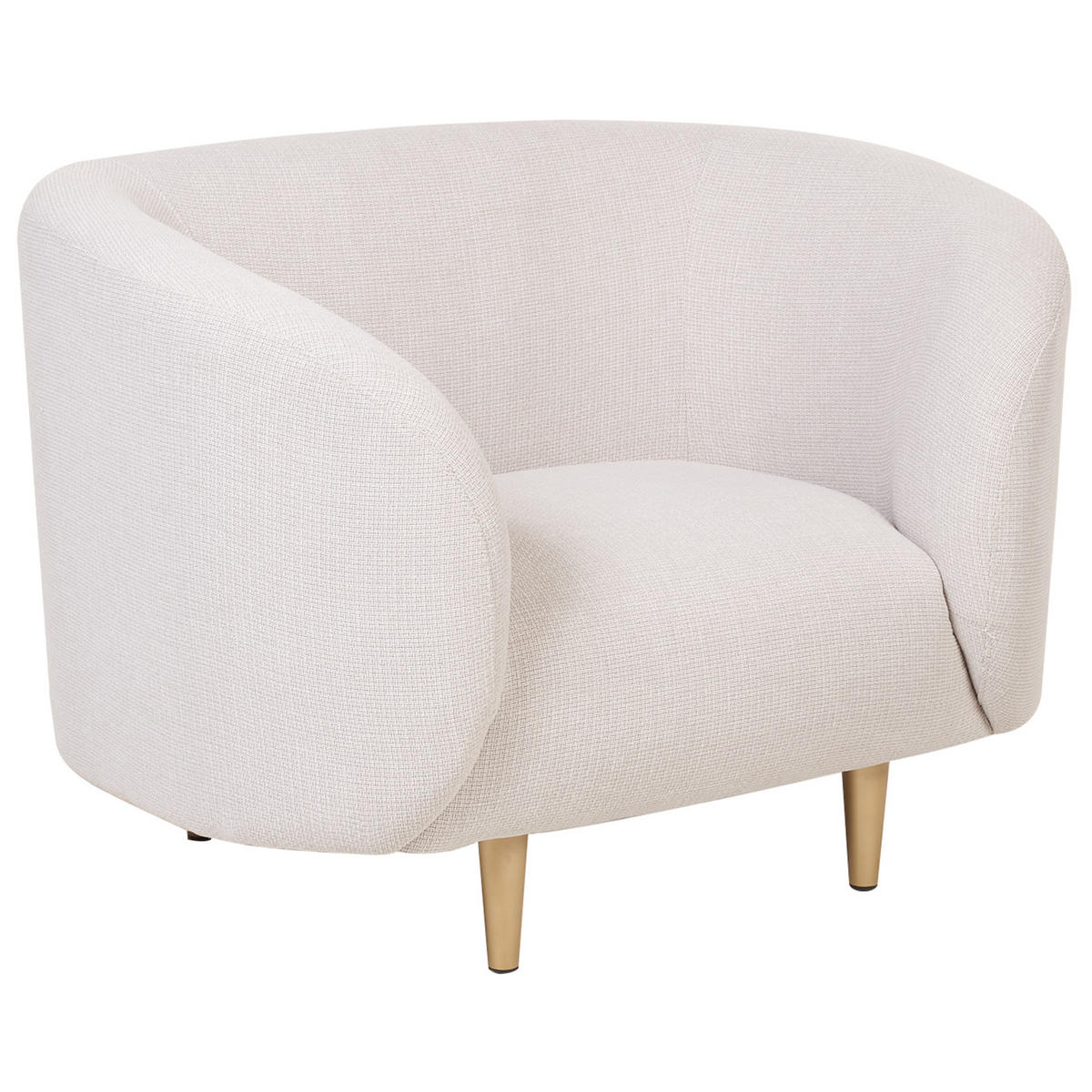 3-SITZER SOFA SET Polsterbezug beige/gold Loen - Beige/Goldfarben, Textil (155/79/70cm) - Beliani
