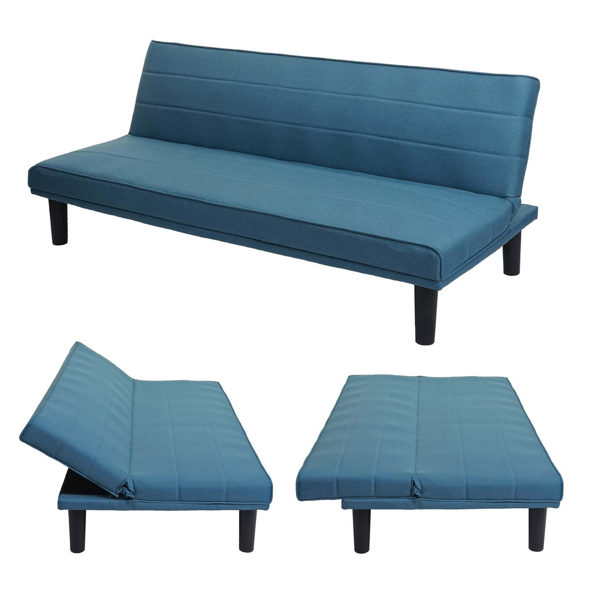SCHLAFSOFA Türkis, Blau - Türkis/Blau, Textil (165/72/78cm) - MCW