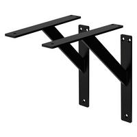 REGALHALTERUNGEN - Schwarz, Metall (24/3/24cm) - ML-DESIGN