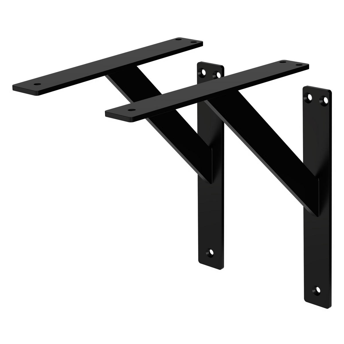 REGALHALTERUNGEN - Schwarz, Metall (24/3/24cm) - ML-DESIGN