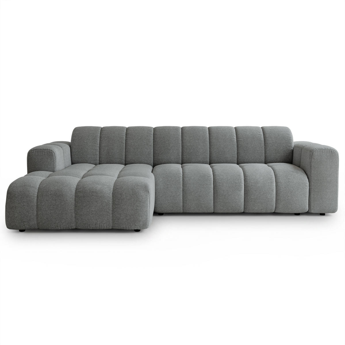 ROHOVÁ Sedačka SETIA ARAGON 93, Šedá - šedá/černá, dřevo/textil (304/165cm) - MASSENO