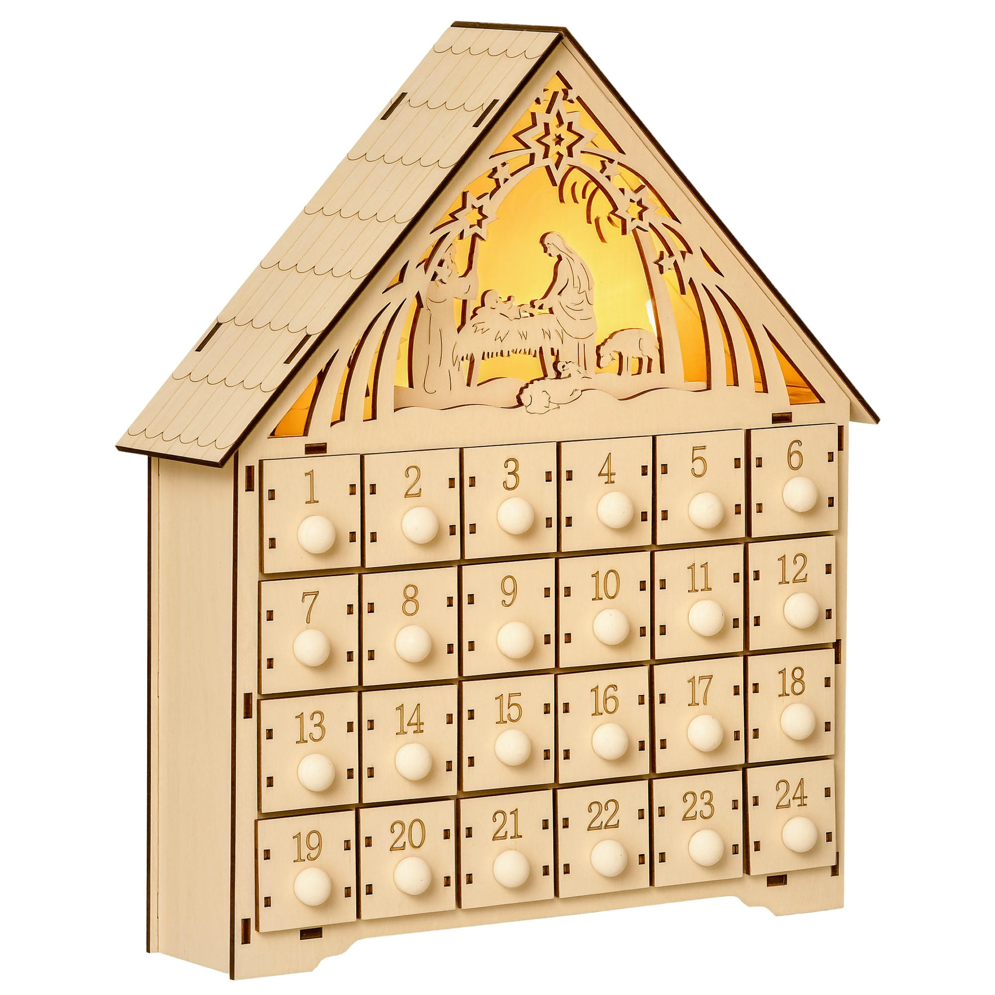 XXXLutz Adventskalender Natur 6x30x26.6 cm