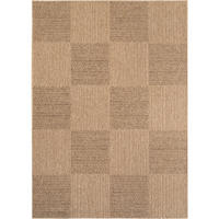 TEPPICH In-/Outdoor Jute-Optik Flachgewebe Kariert Polypropylen Beige Rechteckig 200x290 - Beige, Textil (200/290cm) - KADIMA DESIGN