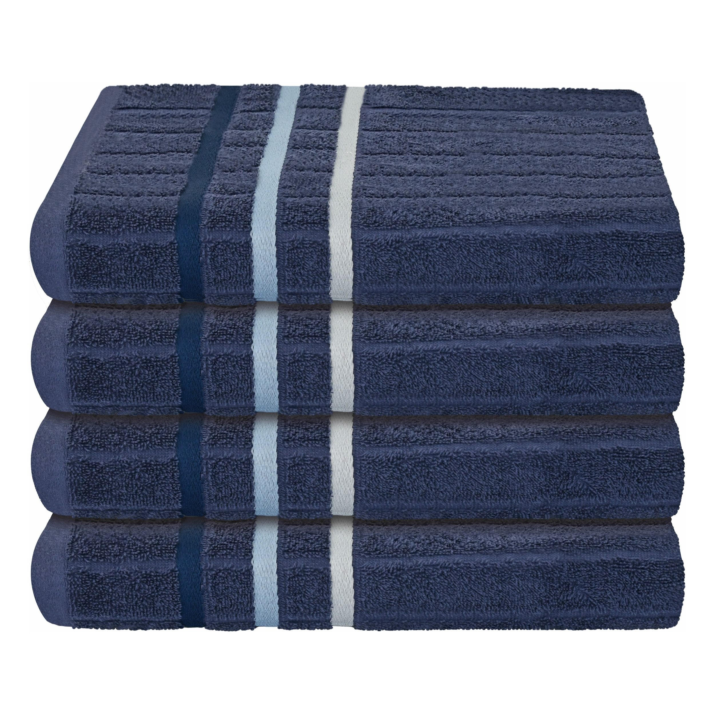 HANDTUCHSET Ohio - 4-teilig - 50 x 100 cm - Dunkelblau - Dunkelblau, Textil (50/100cm) - Uncover by Schiesser