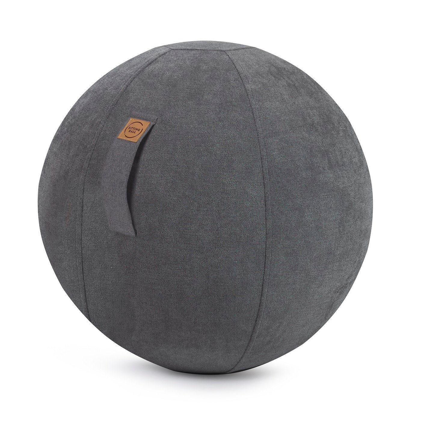 SITZBALL ALFA - Anthrazit, Textil (65/65/65cm) - Magma Heimtexx