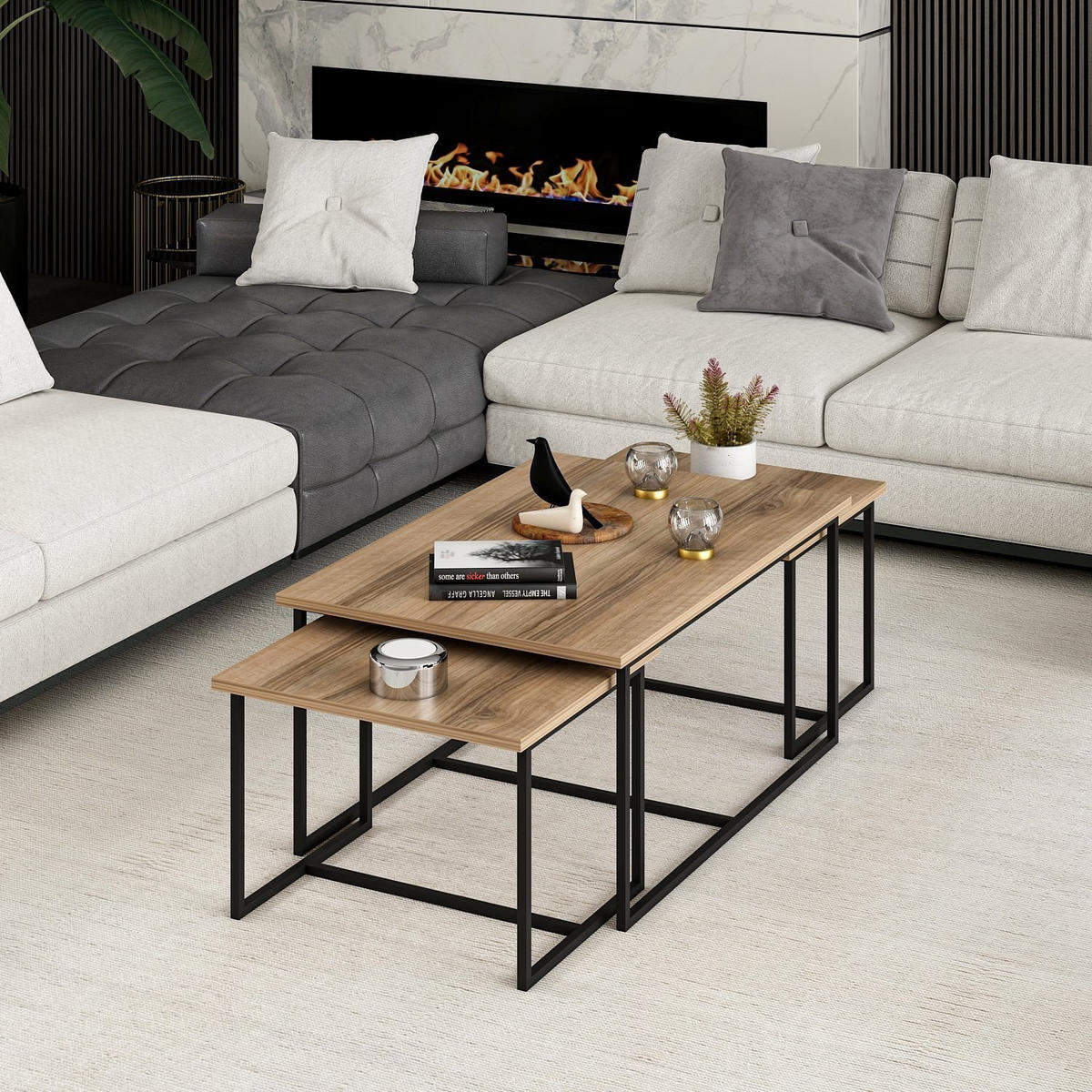 COUCHTISCH levada Braun - Braun, Holz (90/60/42cm) - Habitat Garten